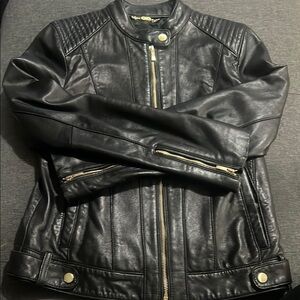 Women's Black Leather Jacket